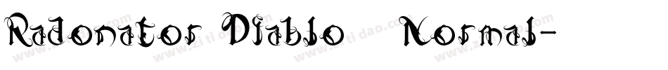 Radonator Diablo   Normal字体转换